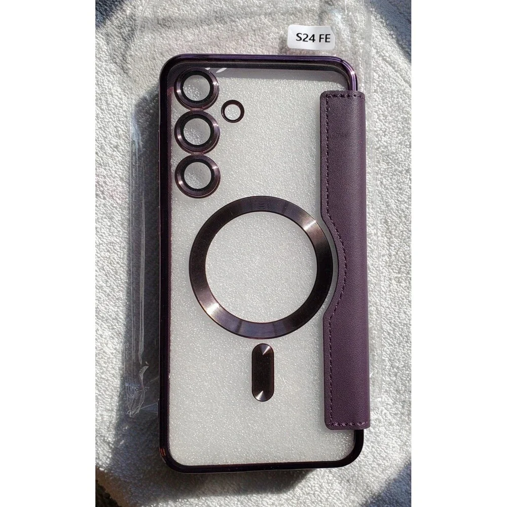 Samsung S24 FE magnetic phone wallet case - purple - 0339